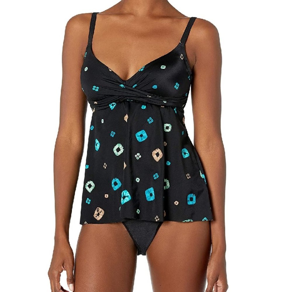 Coco Reef Contours Printed Underwire Tankini Top
